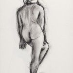 Back, charcoal on archival paper, 14 x 11 inches