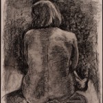 Back, charcoal on archival paper, 24 x 18 inches