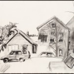 Bucktown, charcoal on archival paper, 22 x 30 inches