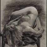 Reclining Nude, charcoal on archival paper, 24 x 18 inches